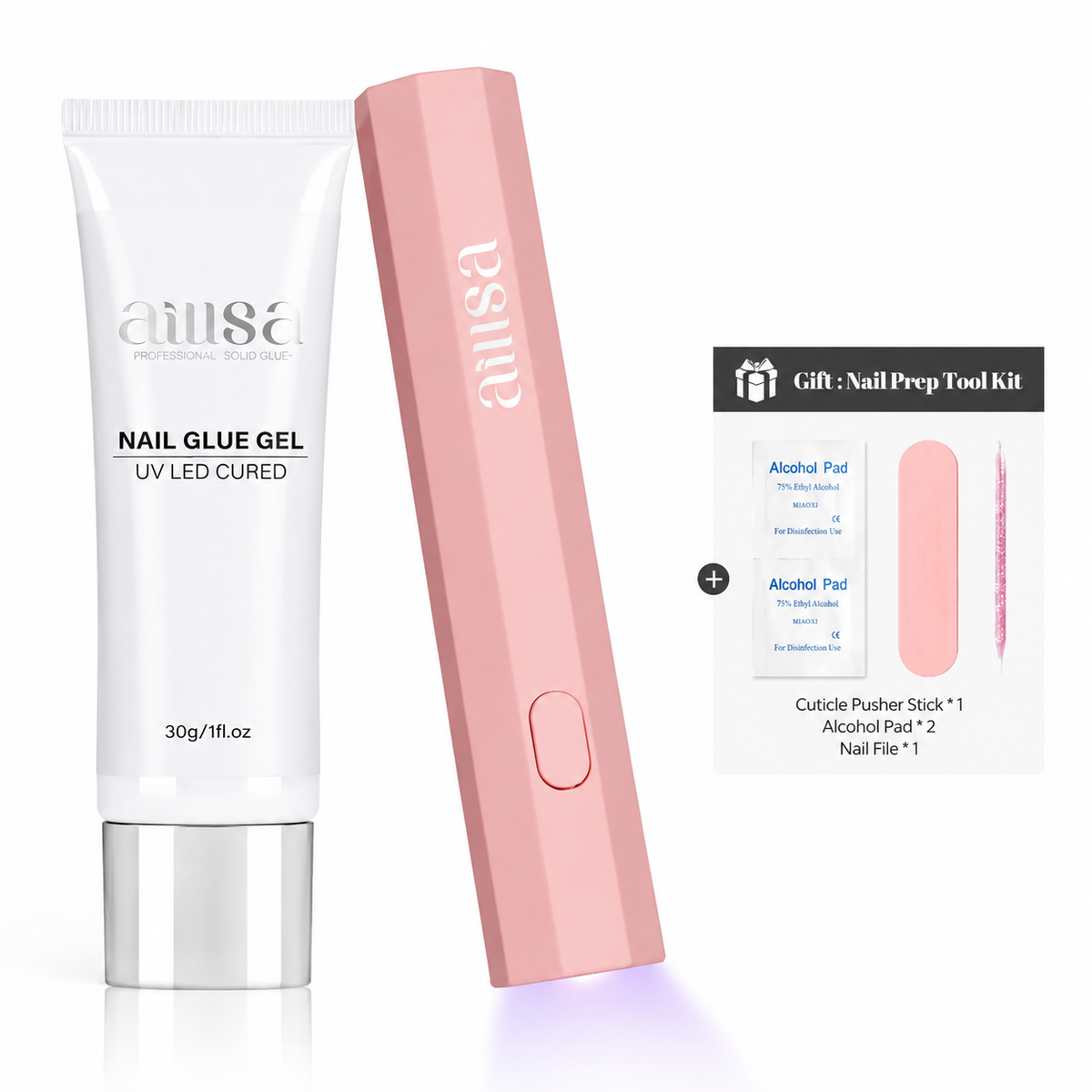 AILLSA Glamhold Solid Nail Glue Set