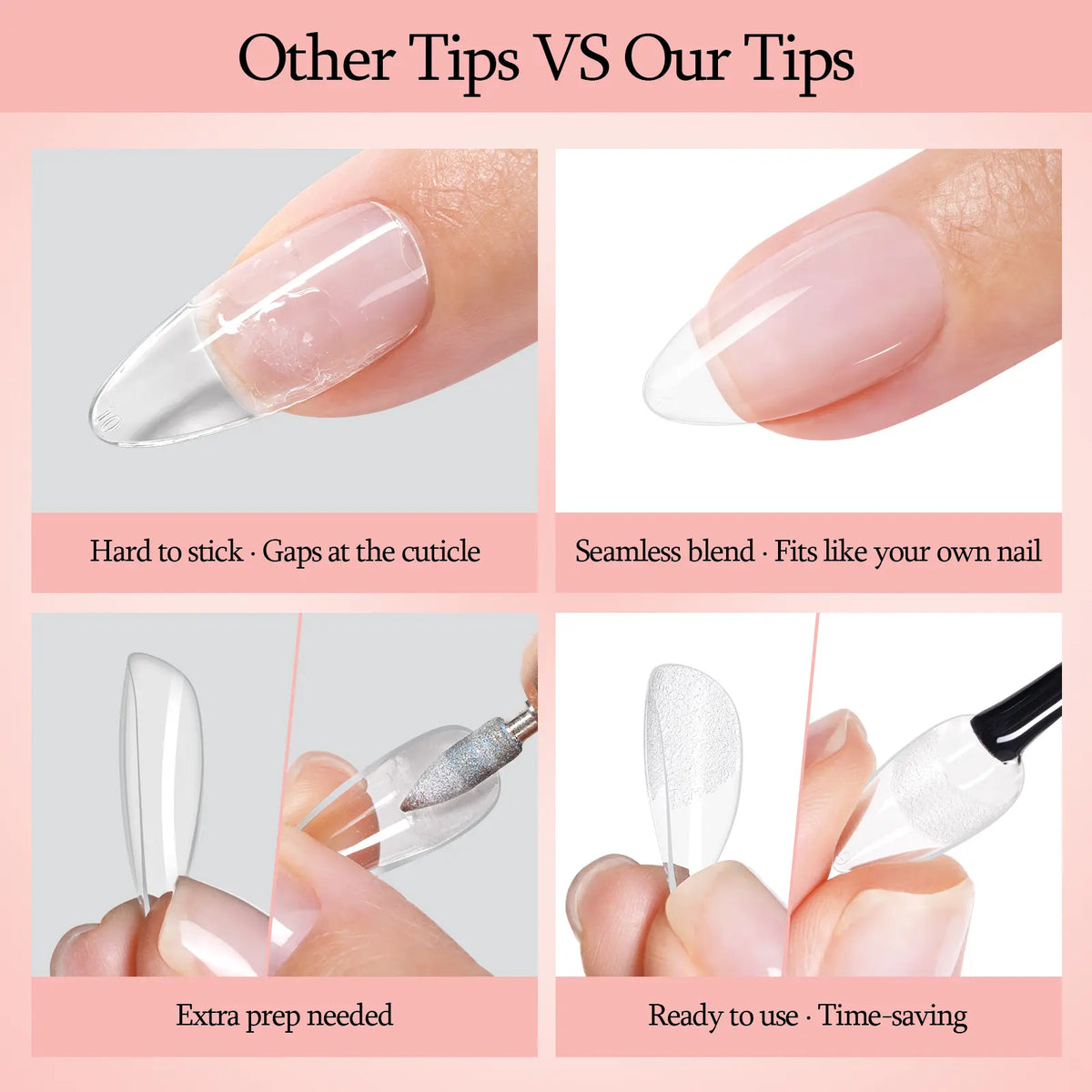 AILLSA Glamhold Solid Nail Glue Set With Handheld UV Lamp for Press On Nails