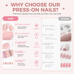 AILLSA Pre-Sealed Glossy French Press On Nails