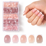 AILLSA Pre-Sealed Glossy French Press On Nails 