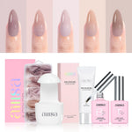 Aillsa Mixed 5 Pre-colored Press-Ons Nail Tips Set With Gel Glue 