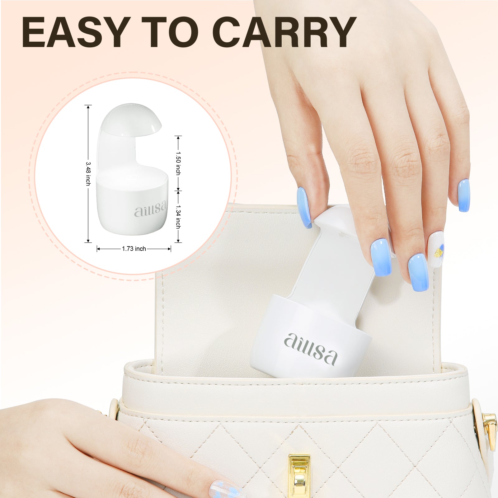 AILLSA Mini Eggshell Touch Sensor UV Nail Lamp