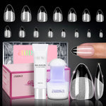 Nail Tips Set With Mini UV Cure Lamp & 30g Strong Solid Nail Glue 
