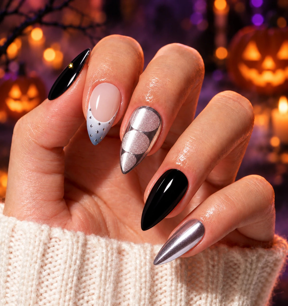 AILLSA Cute Halloween Press-On Nails 