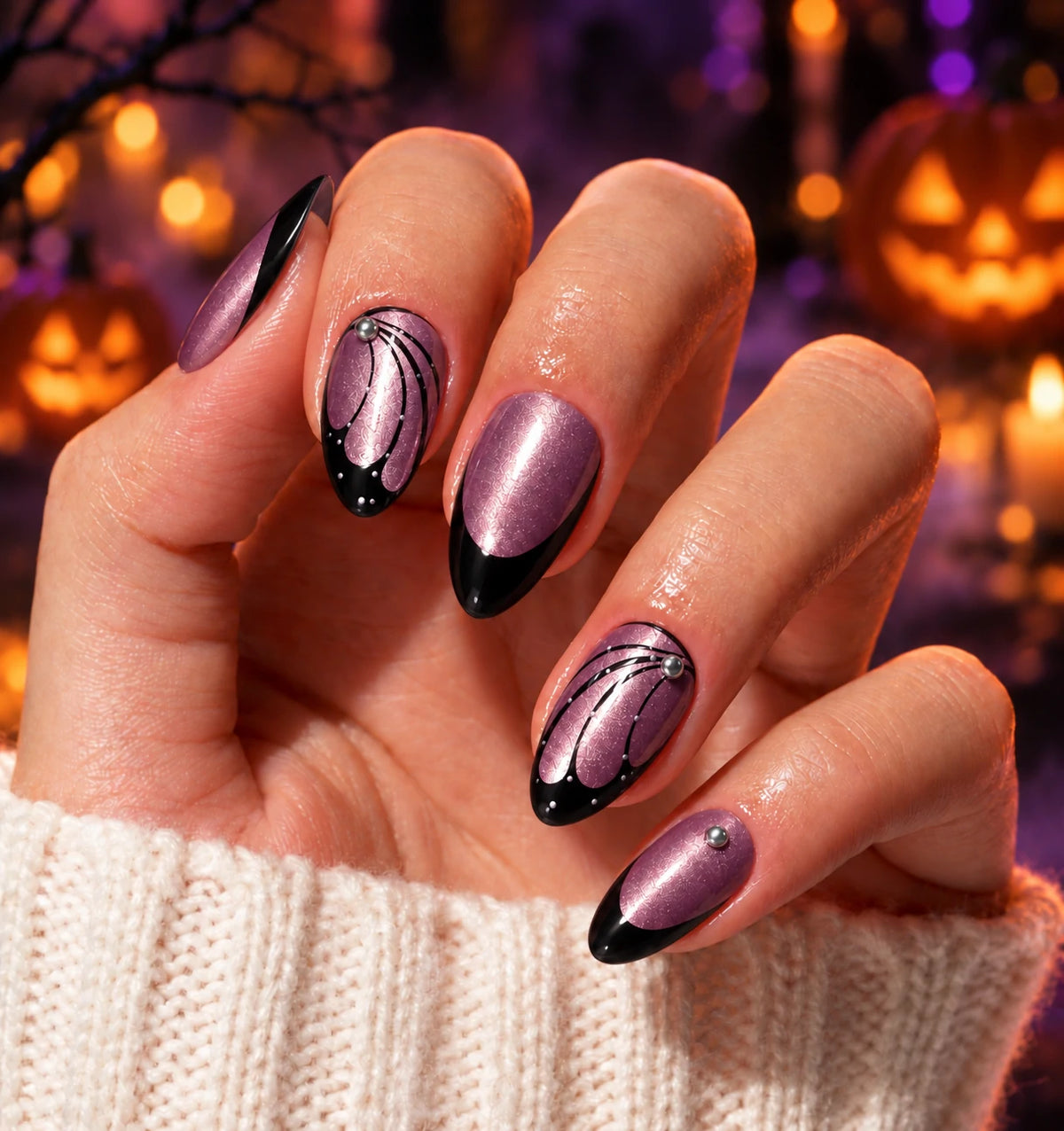 AILLSA Cute Halloween Press-On Nails 