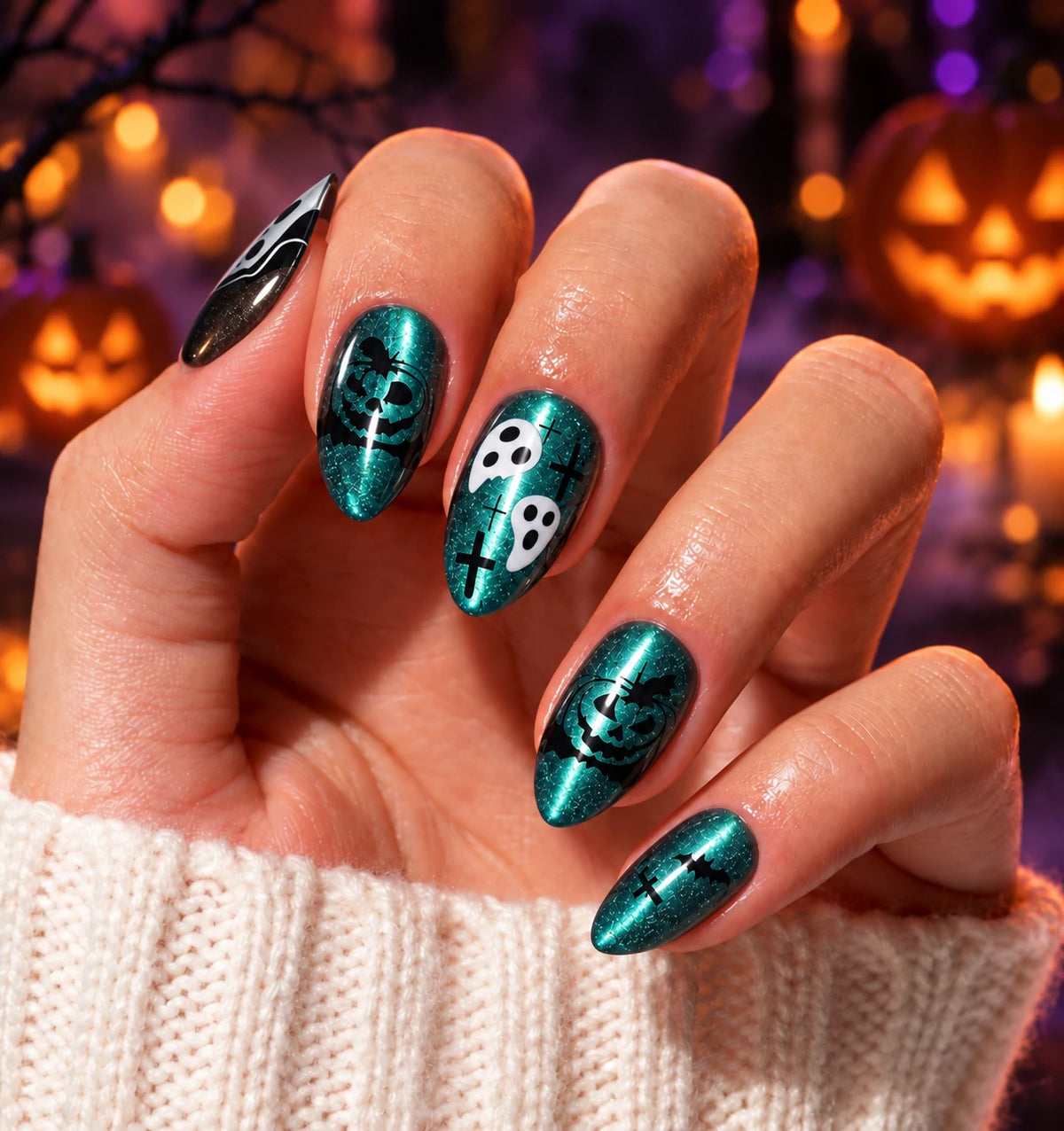 AILLSA Cute Halloween Press-On Nails  