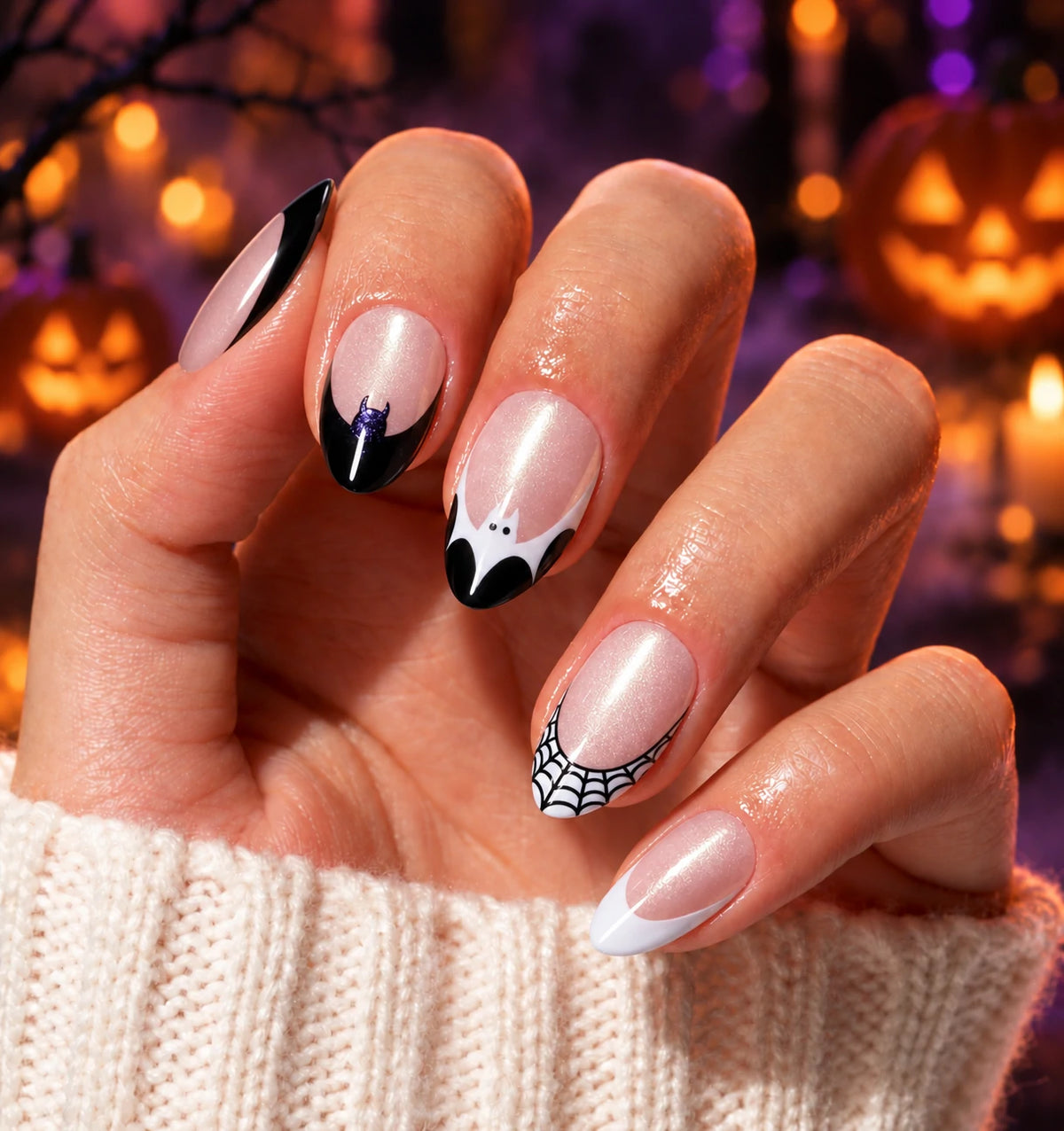 AILLSA Cute Halloween Press-On Nails   