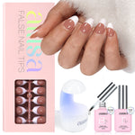 AILLSA French Tip Nails Set | 180Pcs 15 Sizes 