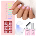 AILLSA French Tip Nails Set | 180Pcs 15 Sizes 