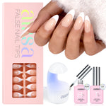 AILLSA French Tip Nails Set | 180Pcs 15 Sizes 