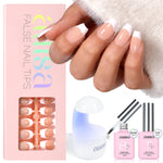 AILLSA French Tip Nails Set | 180Pcs 15 Sizes 