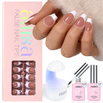 AILLSA French Tip Nails Set | 180Pcs 15 Sizes 