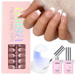 AILLSA French Tip Nails Set | 180Pcs 15 Sizes 