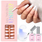 AILLSA French Tip Nails Set | 180Pcs 15 Sizes 