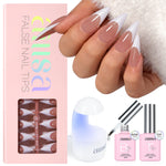 AILLSA French Tip Nails Set | 180Pcs 15 Sizes 