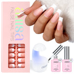AILLSA French Tip Nails Set | 180Pcs 15 Sizes  