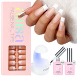 AILLSA French Tip Nails Set | 180Pcs 15 Sizes  