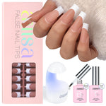 AILLSA French Tip Nails Set | 180Pcs 15 Sizes  