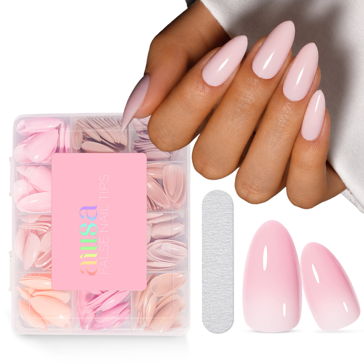 12 Mixed Colors Press-On Nails 