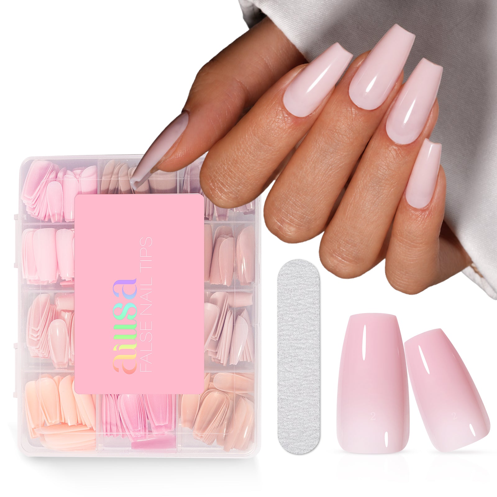 12 Mixed Colors Press-On Nails 