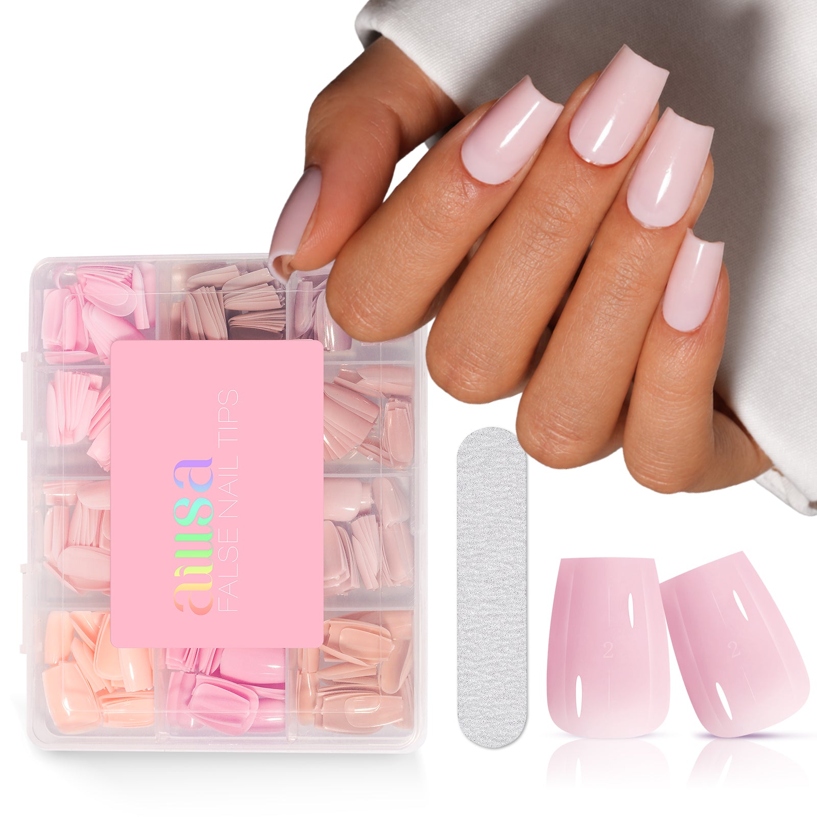 12 Mixed Colors Press-On Nails 