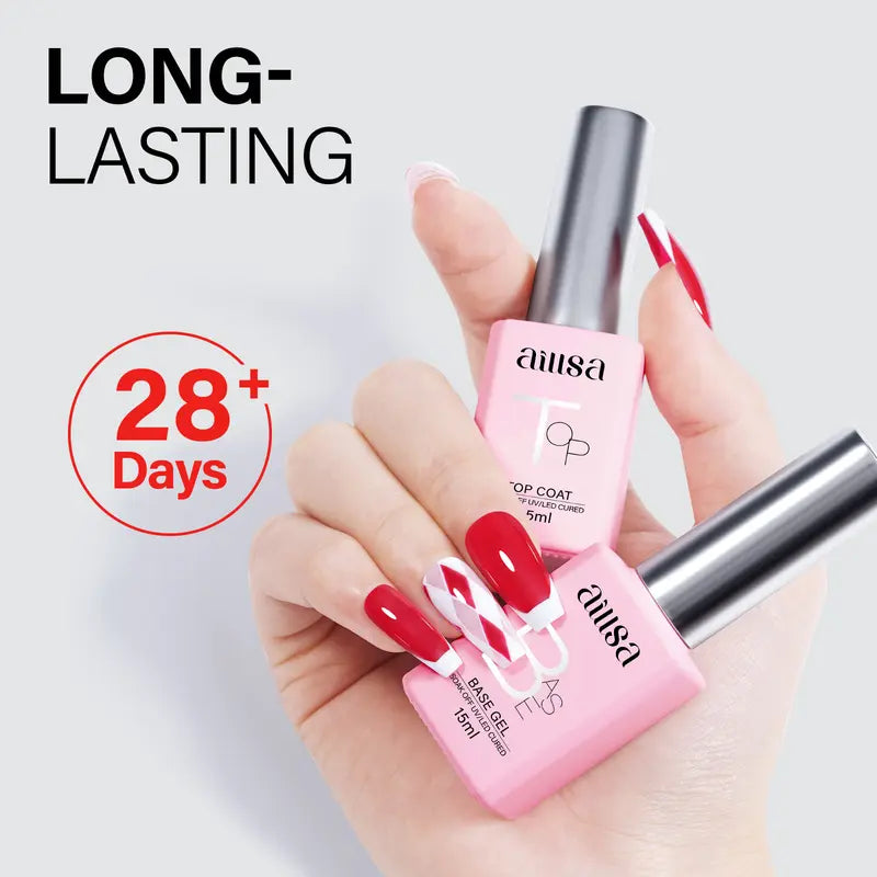 AILLSA French Tip Nails Set | 180Pcs 15 Sizes