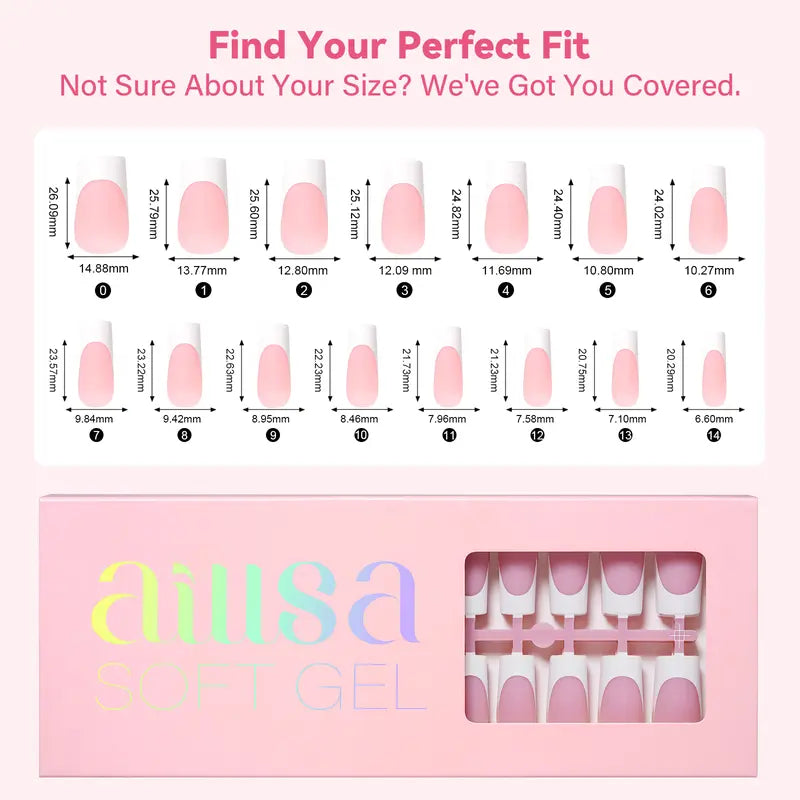 French Gel Nail Tips 5 Colors