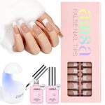AILLSA French Tip Nails Set | 180Pcs 15 Sizes  