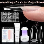 Nail Tips Set With Mini UV Cure Lamp & 30g Strong Solid Nail Glue 